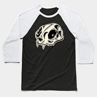 skull cat traditional tattoo Baseball T-Shirt